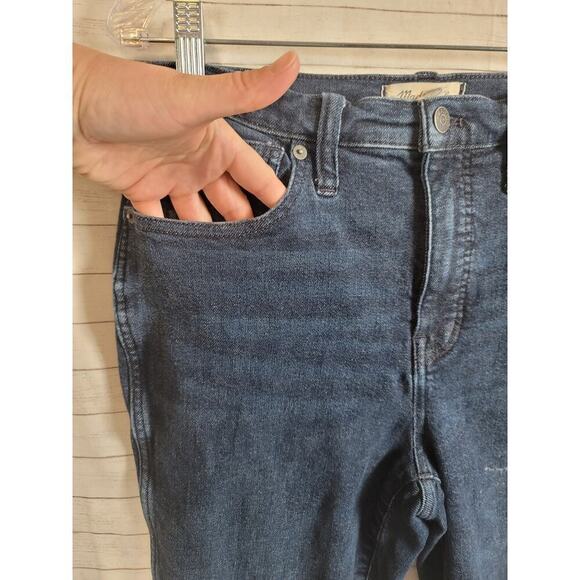 MADEWELL 10" INCH HIGH RISE SKINNY DARK WASH JEANS, SZ 29 - Picture 4 of 16